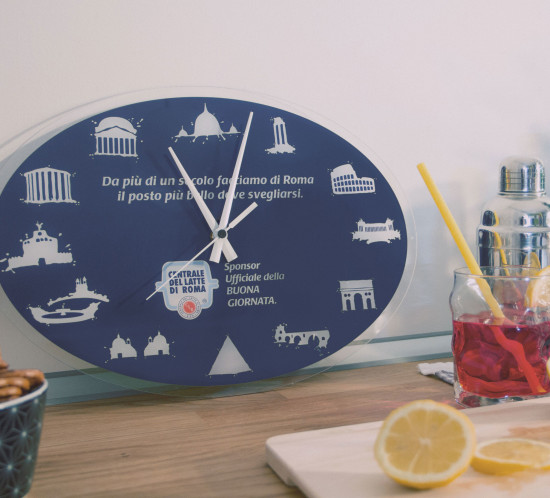 Orologio da parete stampato con personalizzazione